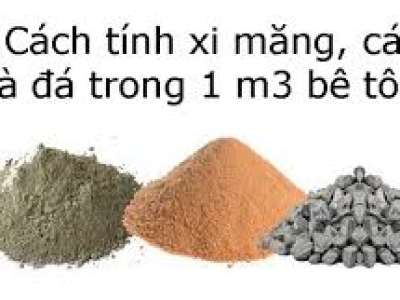 HƯỚNG DẪN TÍNH TOÁN XI MĂNG, CÁT VÀ ĐÁ TRONG MỘT MÉT KHỐI BÊ TÔNG