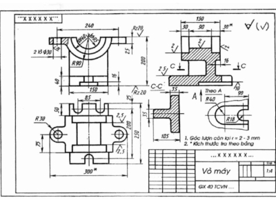 NGUYÊN TẮC THỂ HIỆN CÁC TIẾT DIỆN TRONG BẢN VẼ KỸ THUẬT